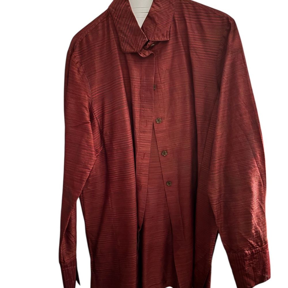 Men's Red Button-Up Jacket